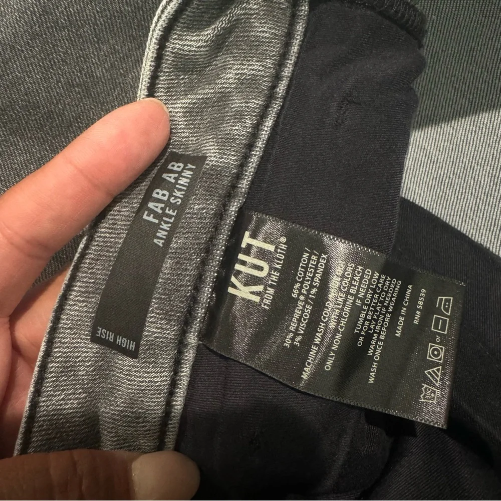 NWT Stitch Fix Kut From The Kloth High Rise Fab Ab‎ Ankle Skinny Gray Size 24W